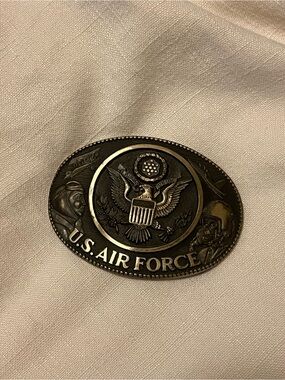 Othr U.S. Air Force Brass-Tone Oval Belt Buckle